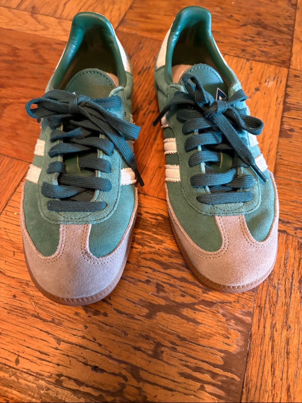 adidas Green and Tan Suede Classic Sneakers